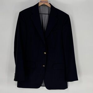 Oscar de la renta  Classic Men's Navy Blazer Timeless Two-Button Style 40L